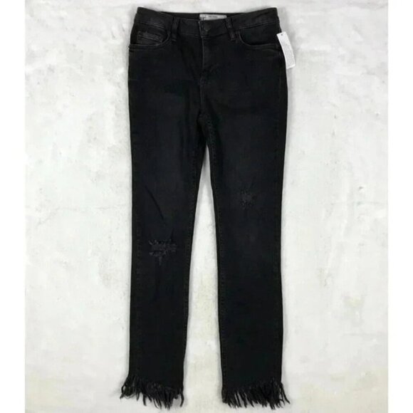FREE PEOPLE Frayed Skinny Jeans Size 25 - Picture 7 of 10